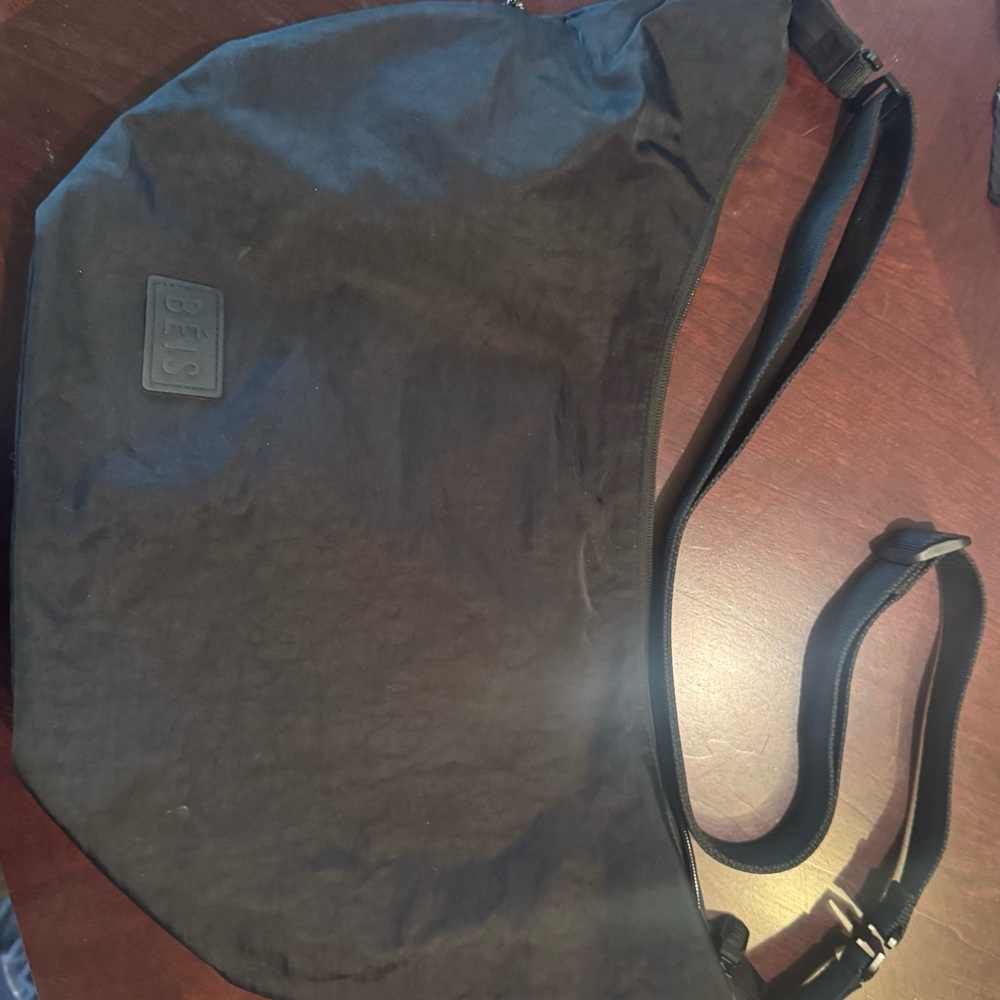 BEIS Black Crescent Catchall Bag